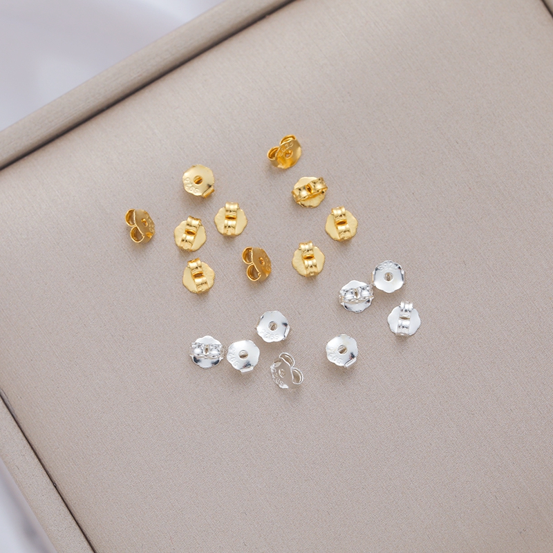 临兰S925银纯银镀金耳堵