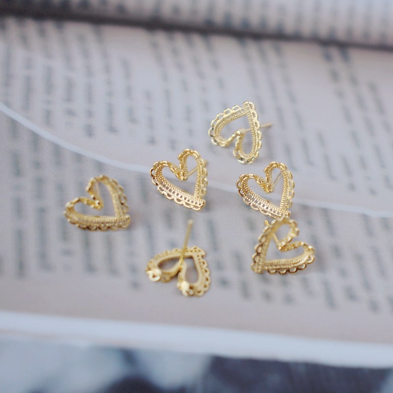 14K包金镀真金保色法式蕾丝爱心耳钉925银针diy网红气质珍珠耳饰,饰品/流行首饰/时尚饰品新,其他DIY饰品配件,淘宝优惠券,粉丝福利购,淘宝优惠卷