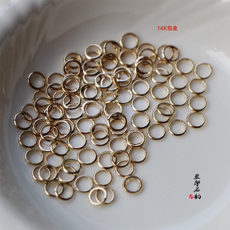 diy包金项链手工闭口圈