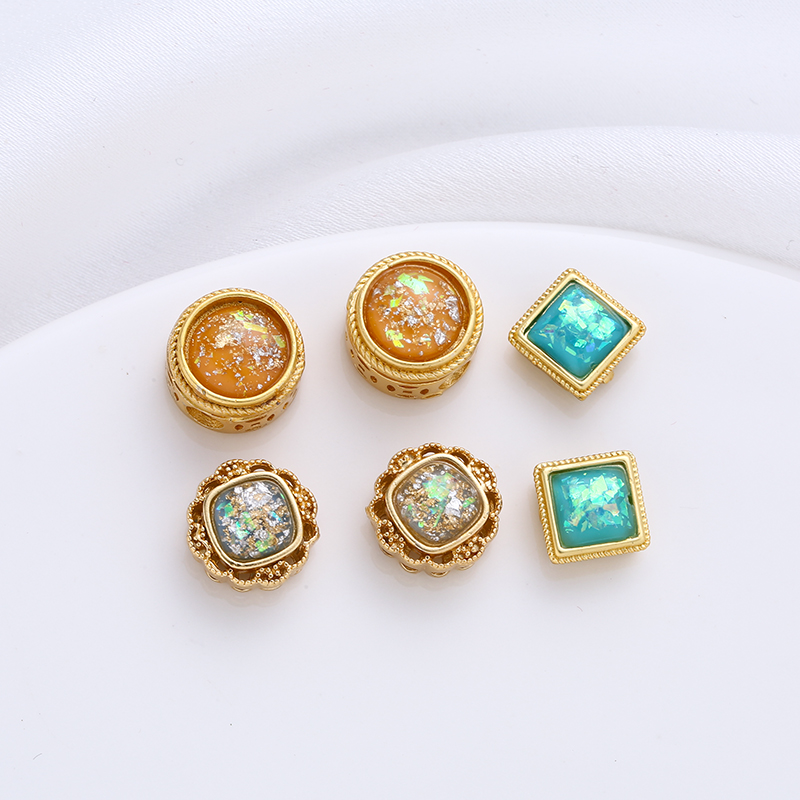 临兰铜包金镀金仿金背云多孔配饰