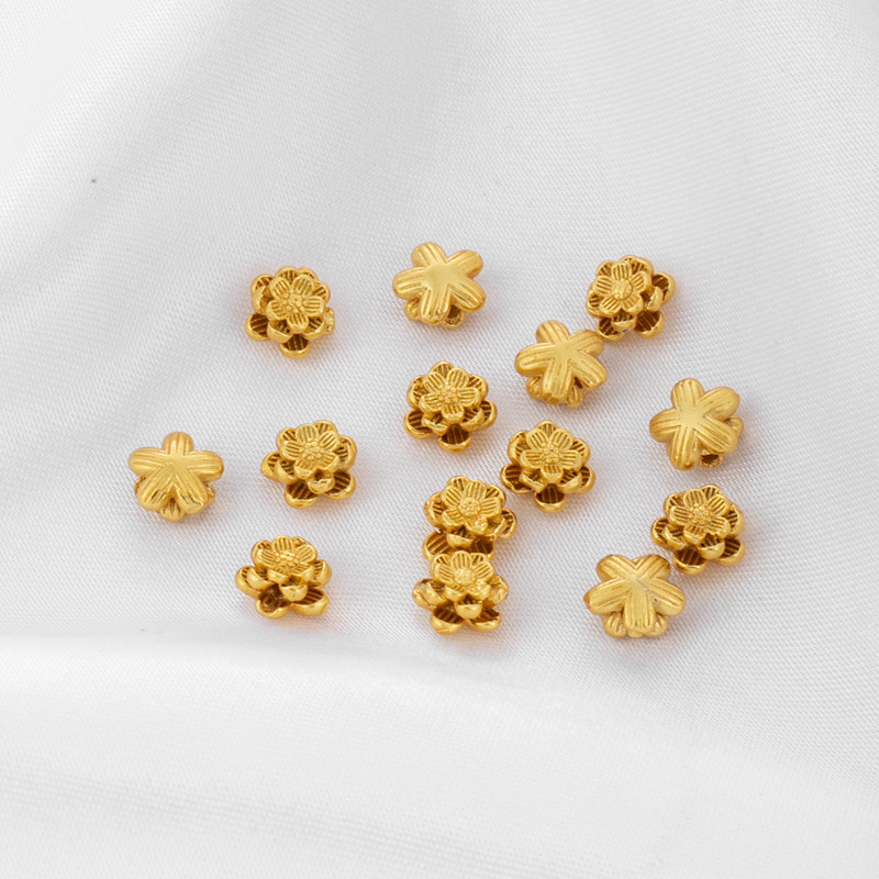18K包金镀金保色古法仿金通孔多层小花diy手工饰品串珠手链配饰,饰品/流行首饰/时尚饰品新,其他DIY饰品配件,淘宝优惠券,粉丝福利购,淘宝优惠卷