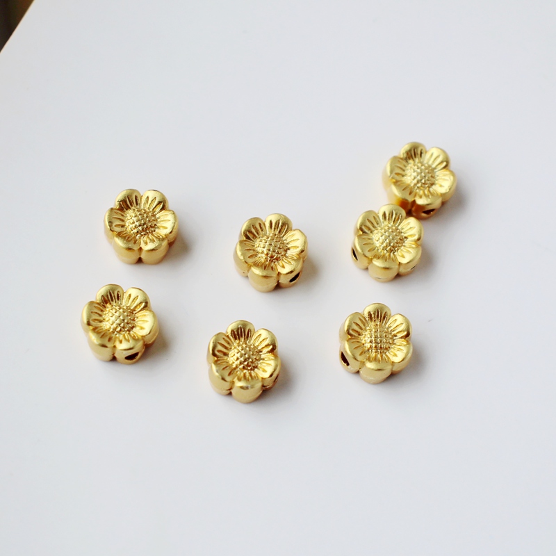 临兰镀金仿金保色古法通孔小花