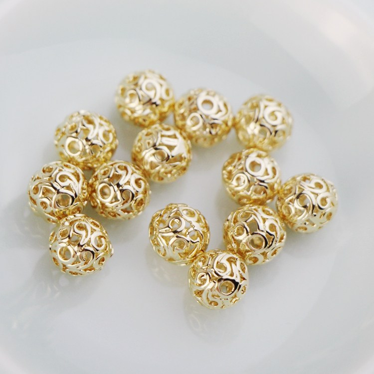 铜镀14K真金保色镂空珠子镂空球9mm隔珠diy手链耳环手工饰品材料,饰品/流行首饰/时尚饰品新,其他DIY饰品配件,淘宝优惠券,粉丝福利购,淘宝优惠卷