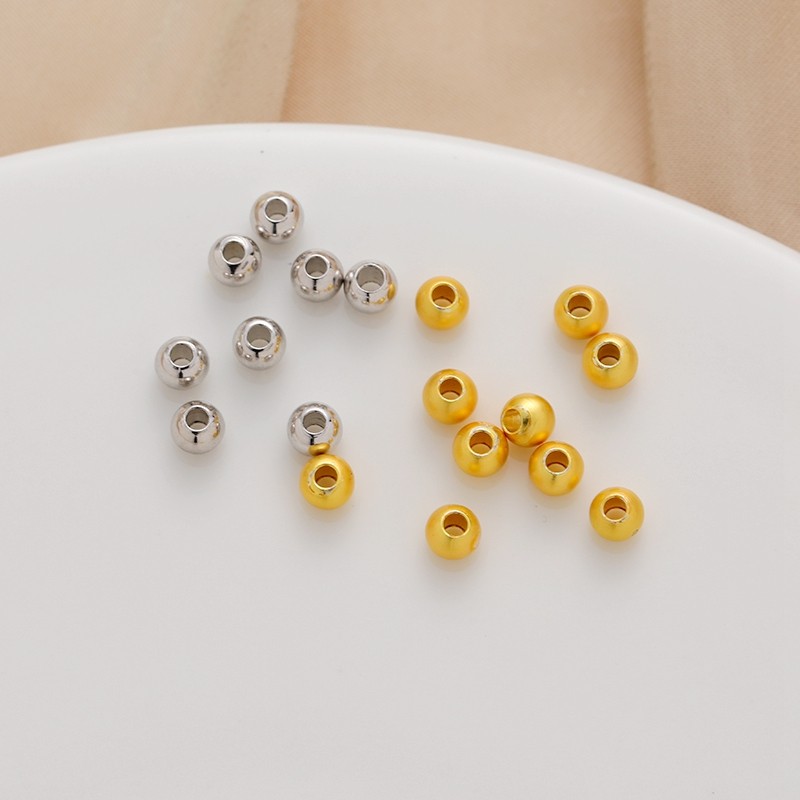 保色古法金哑光包金镀金镀白金圆珠散珠diy饰品配件串珠手链隔珠,饰品/流行首饰/时尚饰品新,其他DIY饰品配件,淘宝优惠券,粉丝福利购,淘宝优惠卷