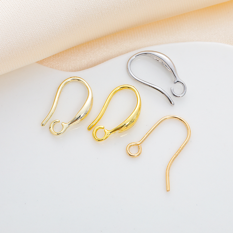 临兰铜包金镀金保色宽版开口耳钩