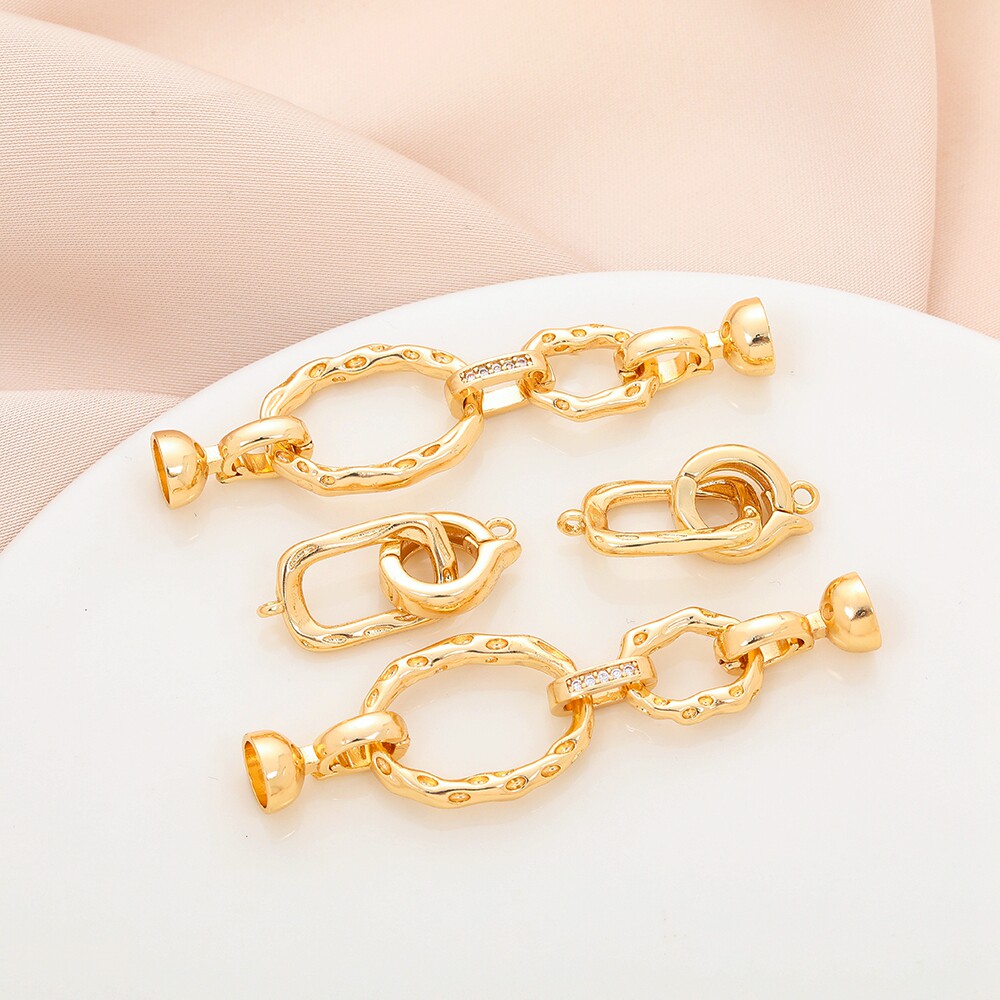 临兰珍珠项链扣包金镀金