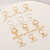 14K包金镀金镀银色保色OT扣diy手工串珠珍珠手链项链链接扣子扣头