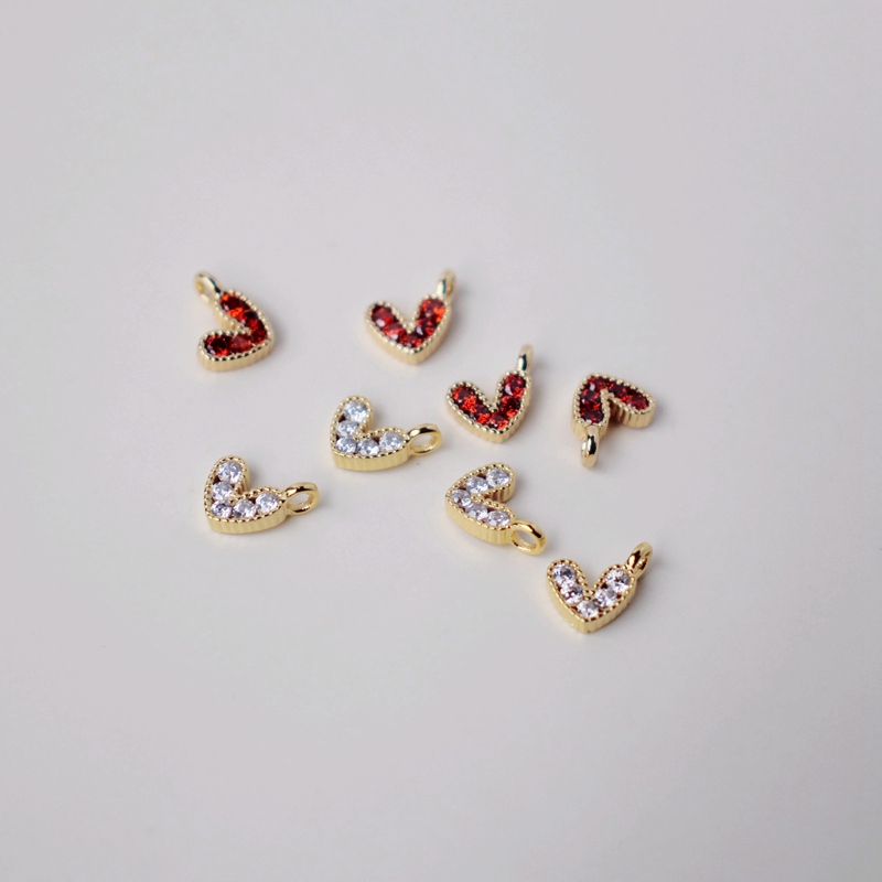 挂饰挂坠镀金爱心diy手工临兰