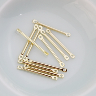 14K包真金保色链接棍棒diy制作长款个性耳环配件百搭饰品配饰材料