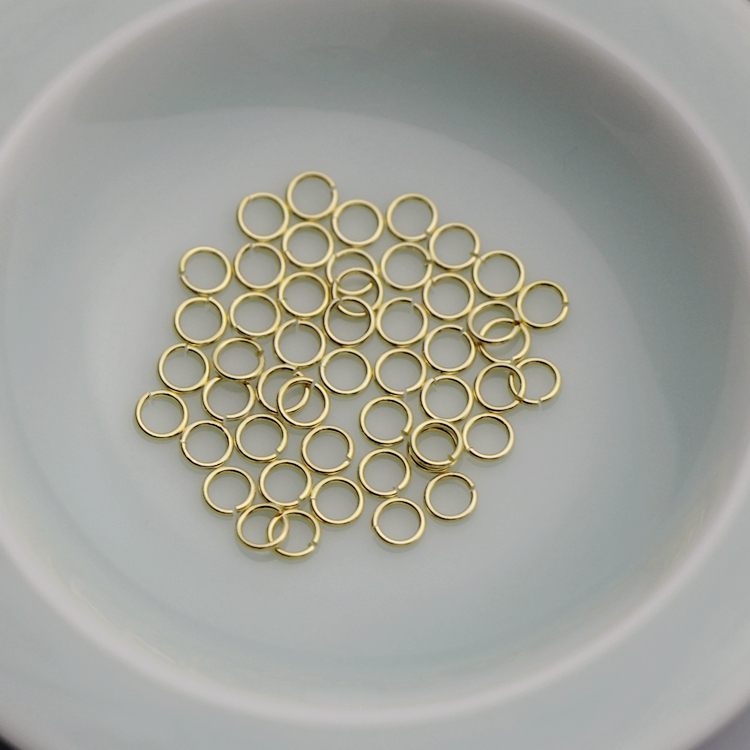 铜diydiy铜镀金链条收尾开口圈