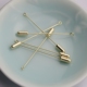 14K包金镀金保色简约款 硅胶塞一字胸针diy自制手工饰品配件材料