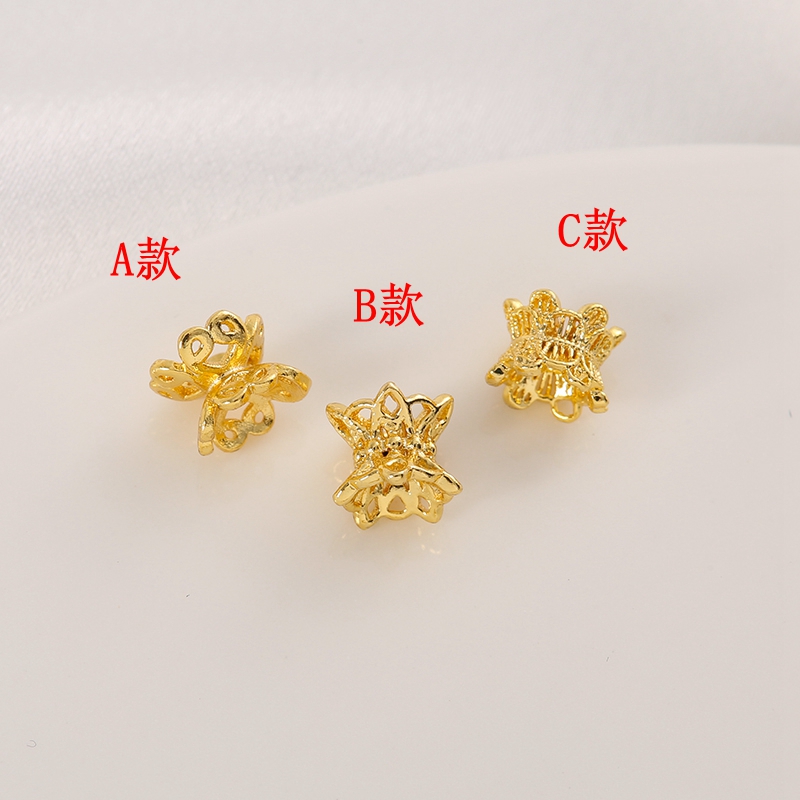 临兰铜包金镀金保色双层花托