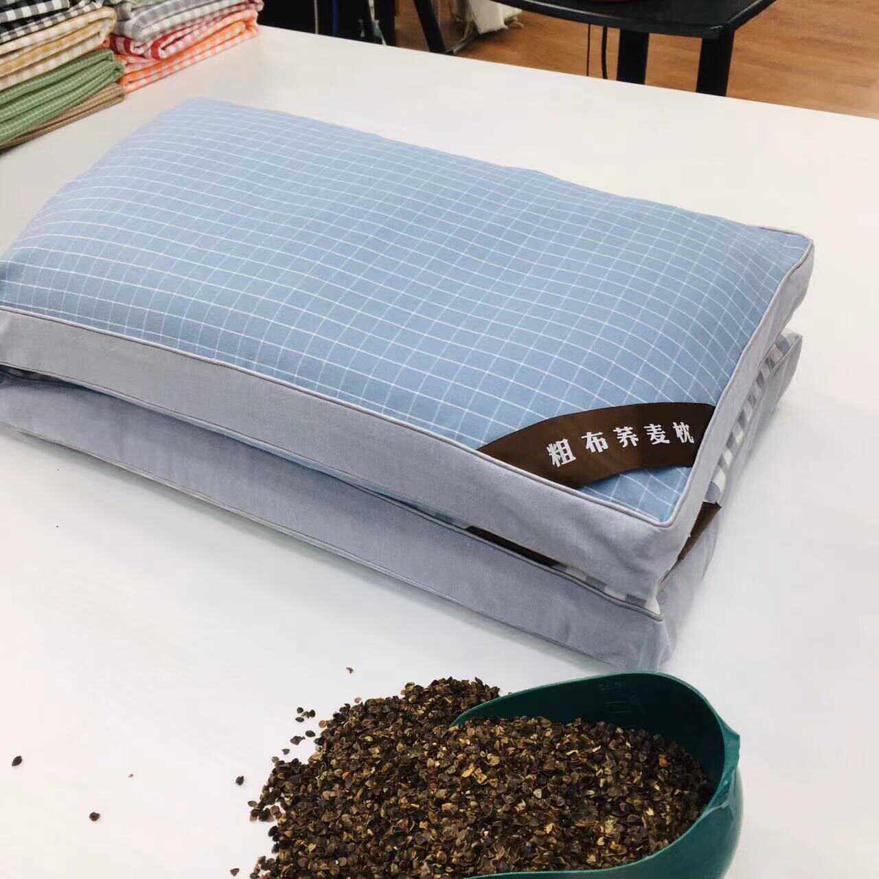 纯棉老粗布荞麦壳枕头枕芯 花草护颈枕 家用宿舍单人枕头,床上用品,枕头/枕芯,淘宝优惠券,粉丝福利购,淘宝优惠卷