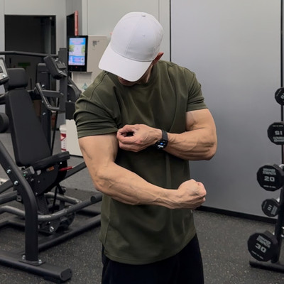 夏季运动短袖男士纯色健身T恤衫