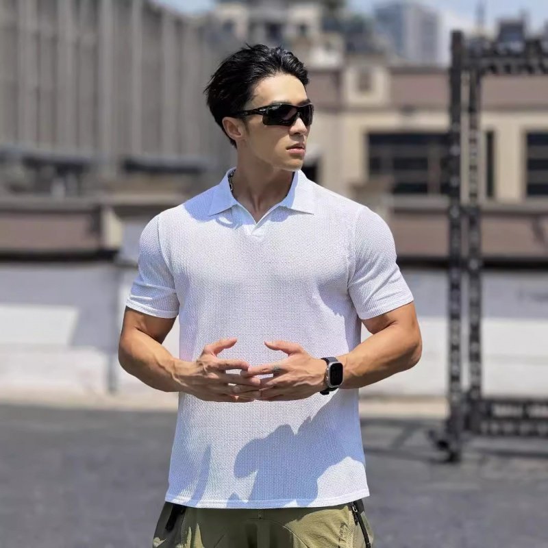 夏季POLO衫男士健身上衣短袖T恤