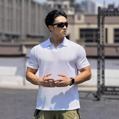 夏季POLO衫男士健身上衣短袖T恤