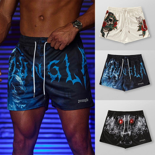 YoungLa运动短裤男不过膝四分裤