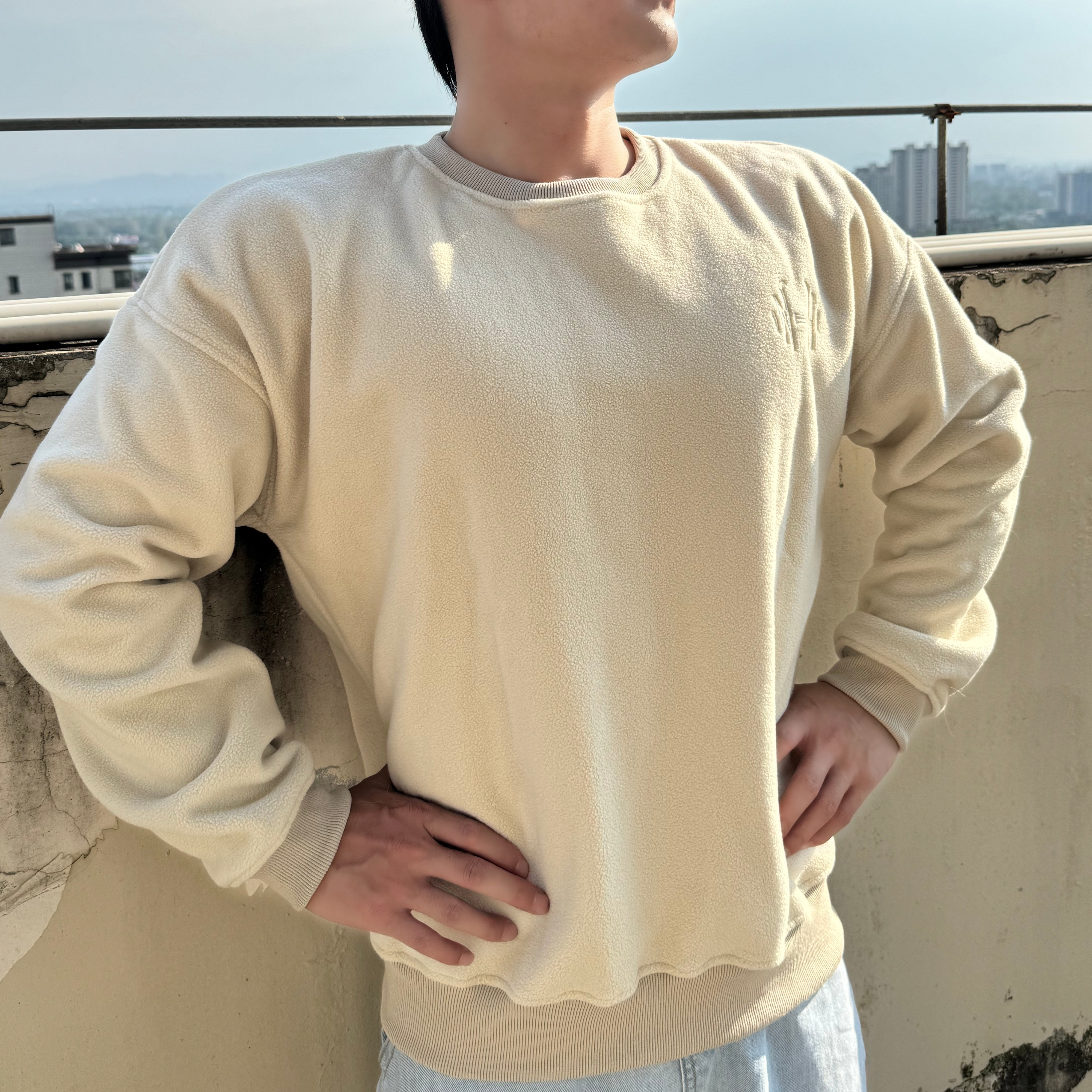 摇粒绒运动卫衣冬季加绒健身上衣