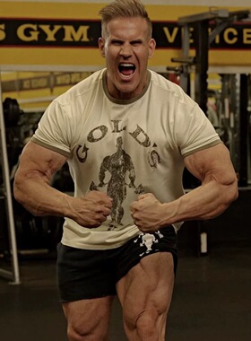 YoungLa夏季运动短袖男美式复古健身T恤棉吸汗跑步训练服健身上衣