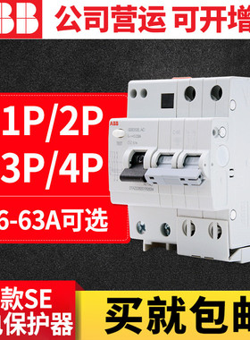 ABB断路器新款SE系列家用保护空气开关1P2P3P4P漏电保护器总开关