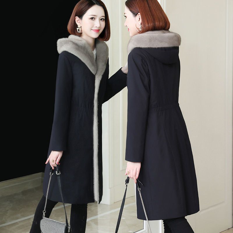 棉服女2025冬季新款两面穿仿皮草