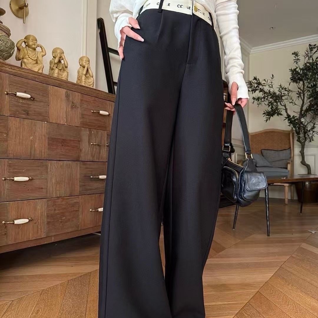 2026新款长裤女百搭不挑身形字母撞色腰洋气减龄帅气休闲微喇叭裤,女装/女士精品,休闲裤,淘宝优惠券,粉丝福利购,淘宝优惠卷