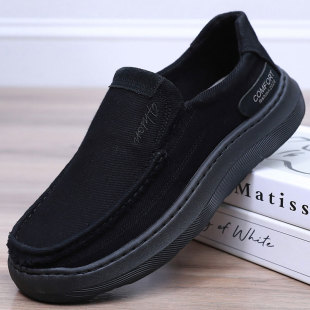 休闲宽松单鞋 脚肥布鞋 男轻底中老年软底透气爸爸鞋 春秋老北京布鞋