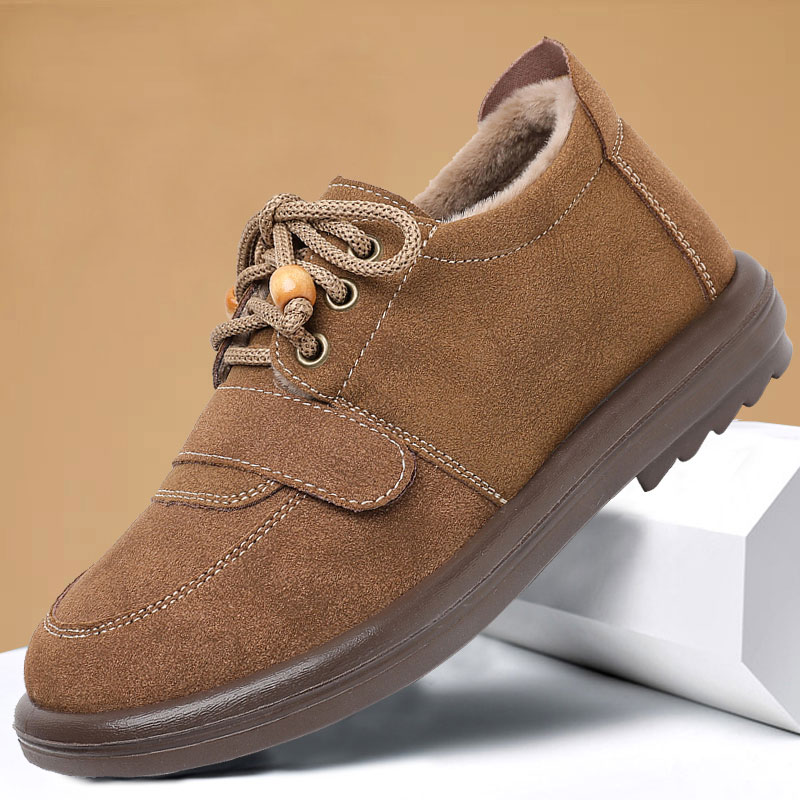 冬季老北京布鞋女棉鞋新款加绒中老年人妈妈鞋一脚蹬保暖防滑二棉