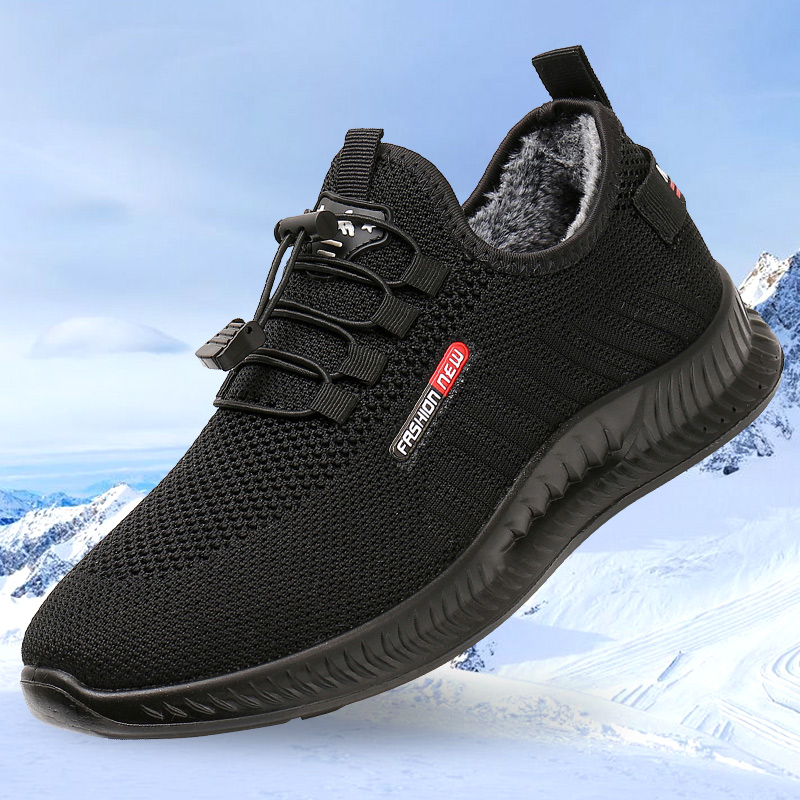 加绒布鞋老北京布鞋男棉鞋冬二棉鞋加绒薄绒男士中老年运动休闲鞋