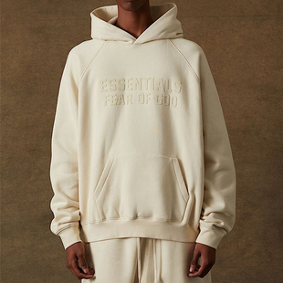 ESSENTIALS连帽卫衣男女外套母印花植绒Logo GOD 原厂宁波FEAR