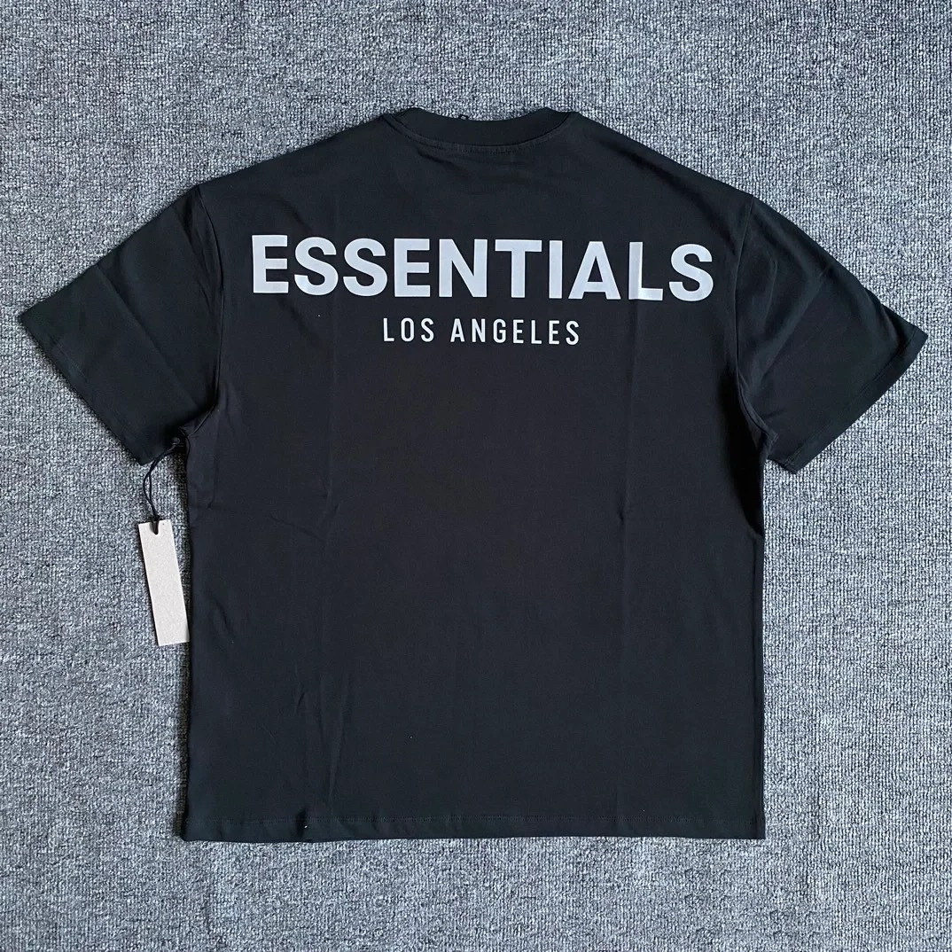 宁波厂FOG复线ESSENTIALS洛杉矶限定版短袖T恤纯棉休闲情侣3M反光