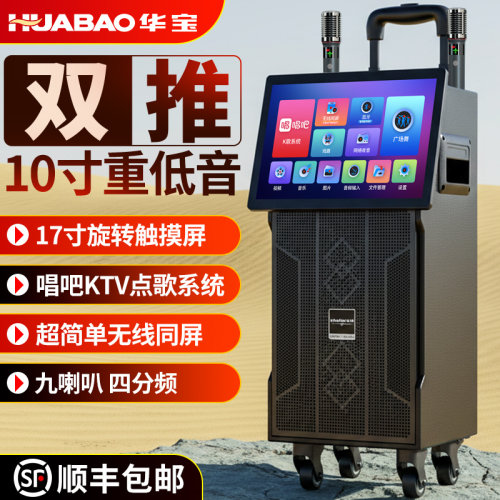 华宝广场舞音箱带显示屏双推10寸