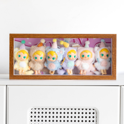 泡泡玛特Baby Molly口袋朋友系列搪胶毛绒挂件盲盒礼物相框展示盒