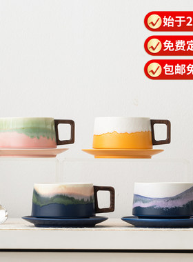 窑变咖啡杯定制广告LOGO