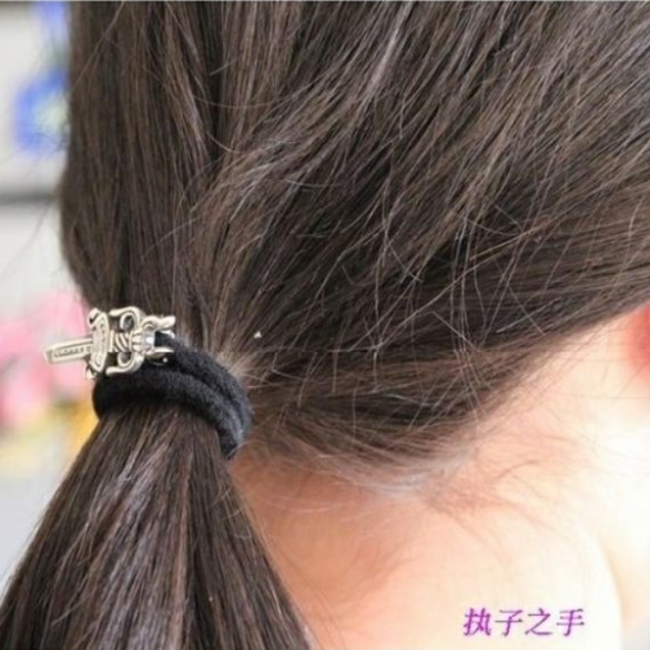 牌克罗CH925纯银心圣剑发饰男女款潮牌发夹复古头绳复古发箍头饰