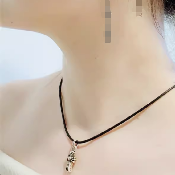 925纯银潮牌十字架吊坠项坠男女士挂坠韦雪同款吊牌