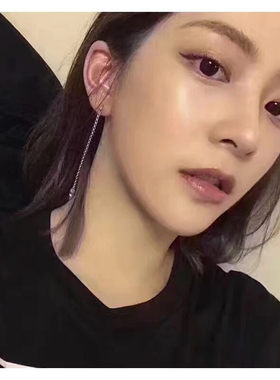 牌克罗爱心潮流男女款长流苏925纯银耳环吊坠耳饰十字架耳钉耳线