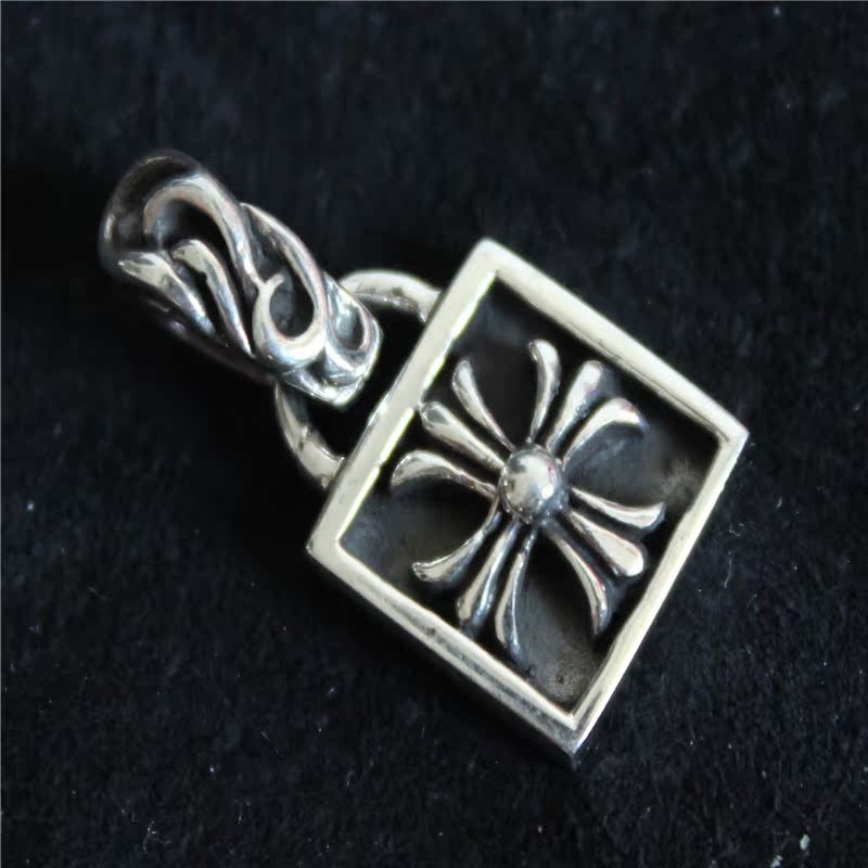 复古925纯银权志龙十字架吊坠挂坠情侣项坠吊牌