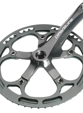 Driveline SL 轻量单盘+护盘 方孔曲柄牙盘组 折叠车公路车小布用