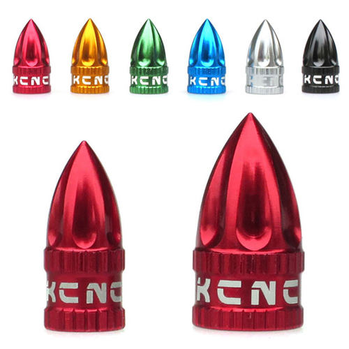 自行车子弹型铝合金气嘴盖KCNC