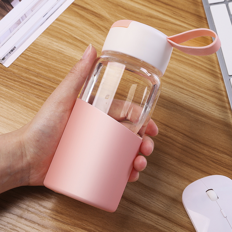 玻璃杯便携韩版女学生韩国简约清新少女水杯夏季可爱随手杯子创意