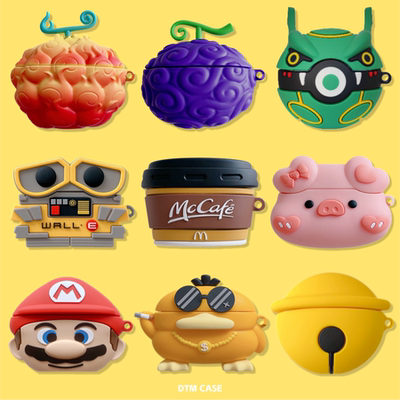 适用oppo enco x3保护套oppoencox3无线蓝牙耳机壳麦门咖啡海贼王恶魔果实可达鸭精灵球宝可梦小猪硅胶防摔