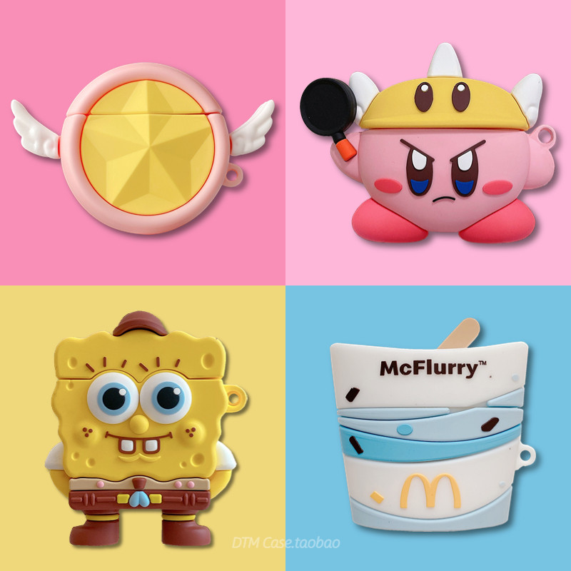 适用vivo tws air保护套iqootwsair星之卡比a1海绵宝宝pro无线蓝牙耳机壳vivotwsair硅胶防摔