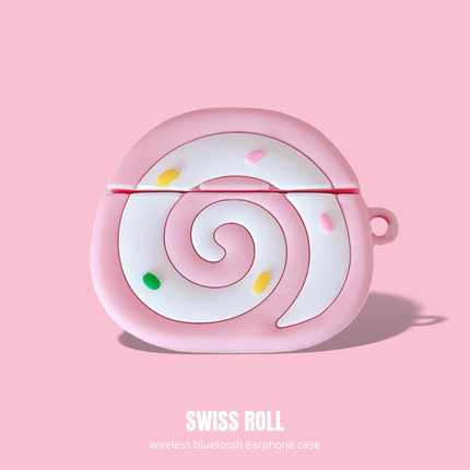 瑞士卷适用苹果airpods保护套pro3降噪版4代二代三代airpodspro2无线蓝牙耳机壳四代五代5代硅胶防摔蛋糕