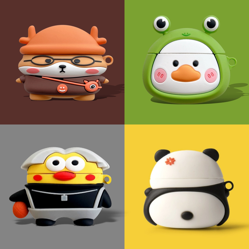 适用oppo enco free3保护套air2新声版oppoencoair4pro可爱鸭oppoencofree2i蓝牙耳机壳air3i硅胶R2防摔r3