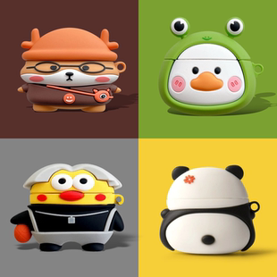 适用oppo enco free3保护套air2新声版oppoencoair4pro可爱鸭oppoencofree2i蓝牙耳机壳air3i硅胶R2防摔r3