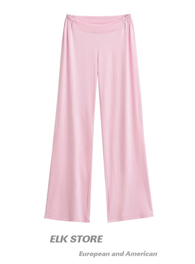 健身女孩纯欲舒适垂感普拉提运动长裤低腰宽松莫代尔显臀直筒裤子