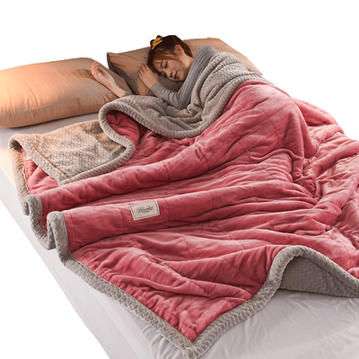 冬季加厚保暖法兰绒珊瑚绒毯被子