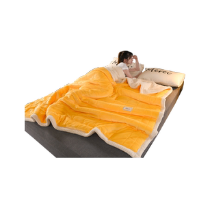 毛毯冬季加厚珊瑚绒毯子学生宿舍被子盖毯法兰绒午睡毯单人毛巾被