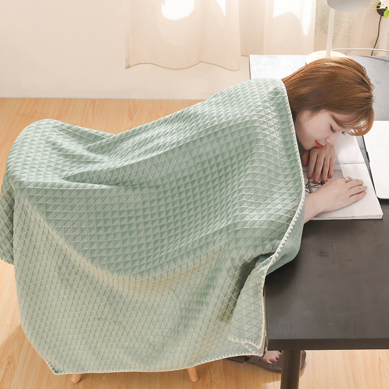 華夫格辦公室午睡小披肩蓋腿毛毯